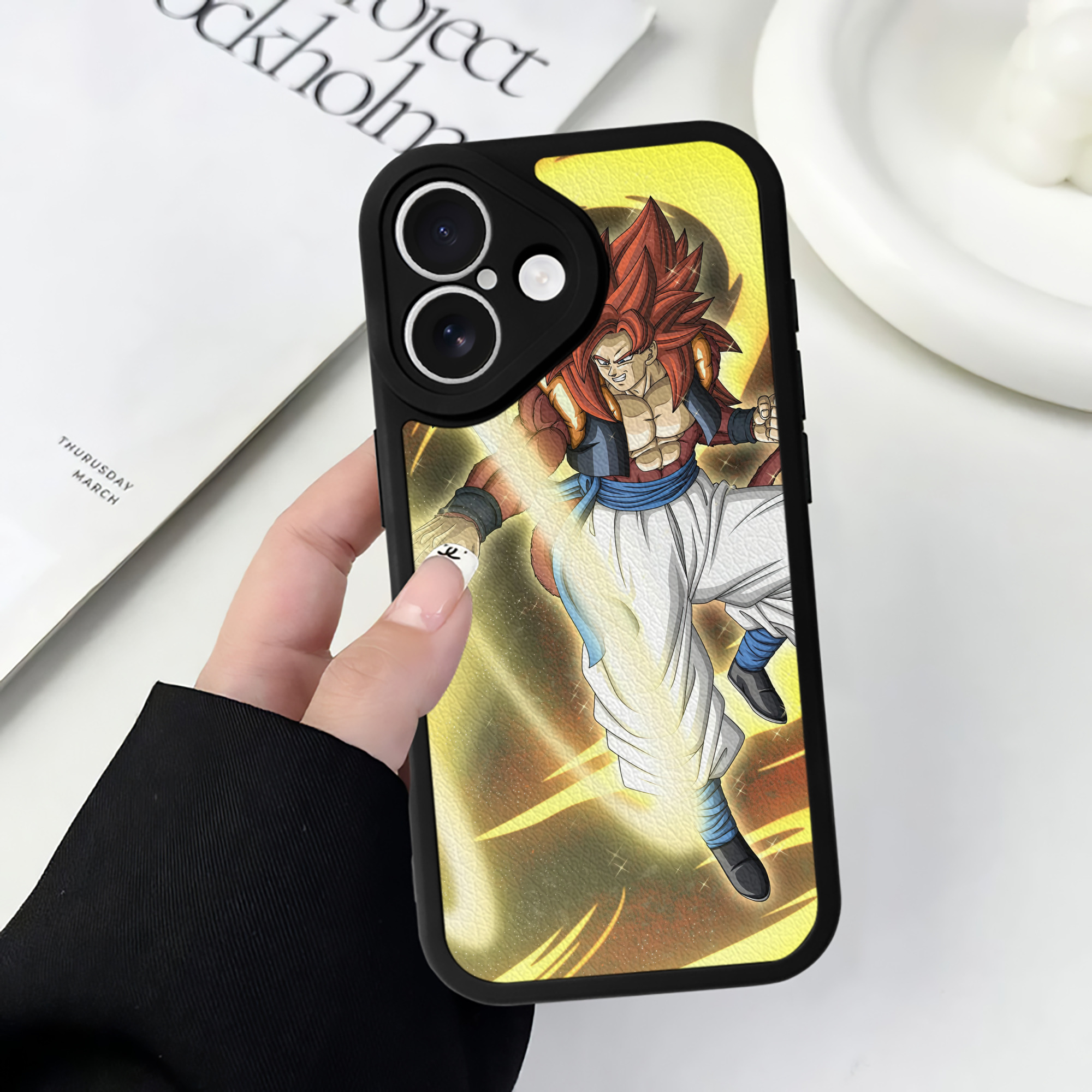 （画像用） ドラゴンボール DRAGON BALL 【iPhone 16シリーズ対応】シリコンスマホケース（レザー調） 材質：シリコン